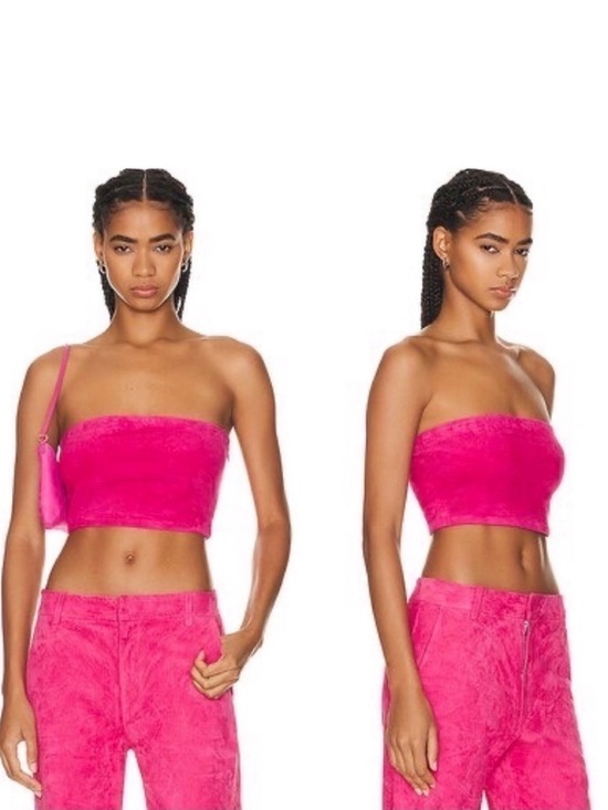 SPRWMN Tops - SPRWMN SUEDED TUBE TOP SIZE L NWT